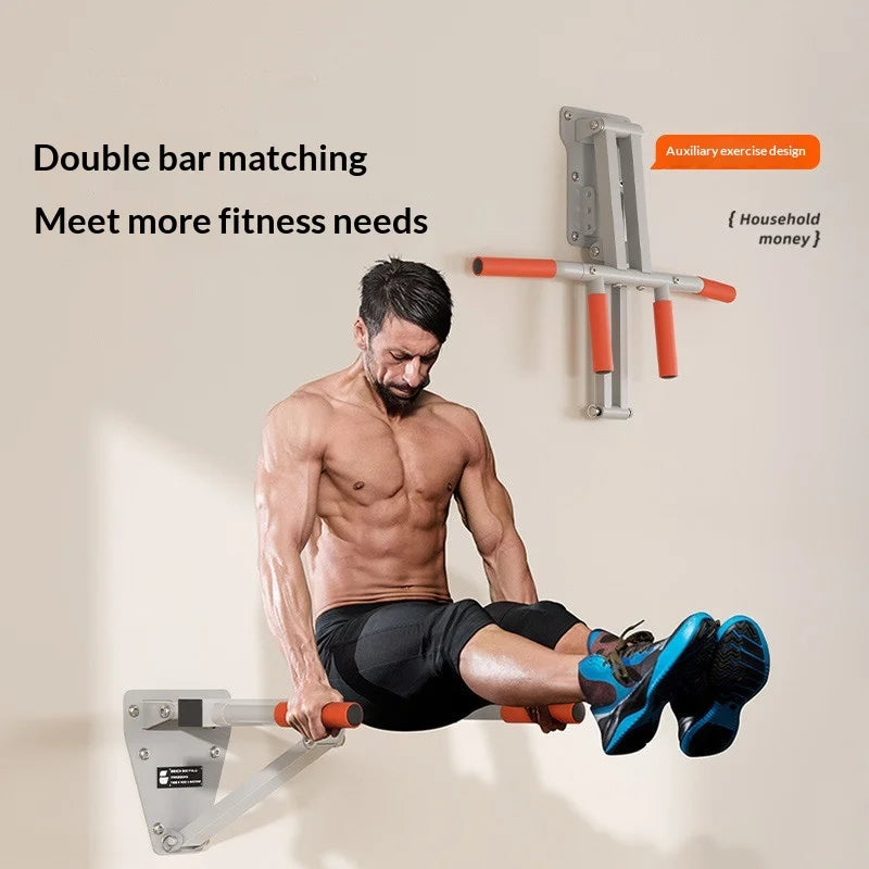 Wall-Mounted Wall Horizontal Bar Foldable Pull-Up Bar Home Indoor Fitness Equipment for Workout Muscle Building Fat Burning Bars