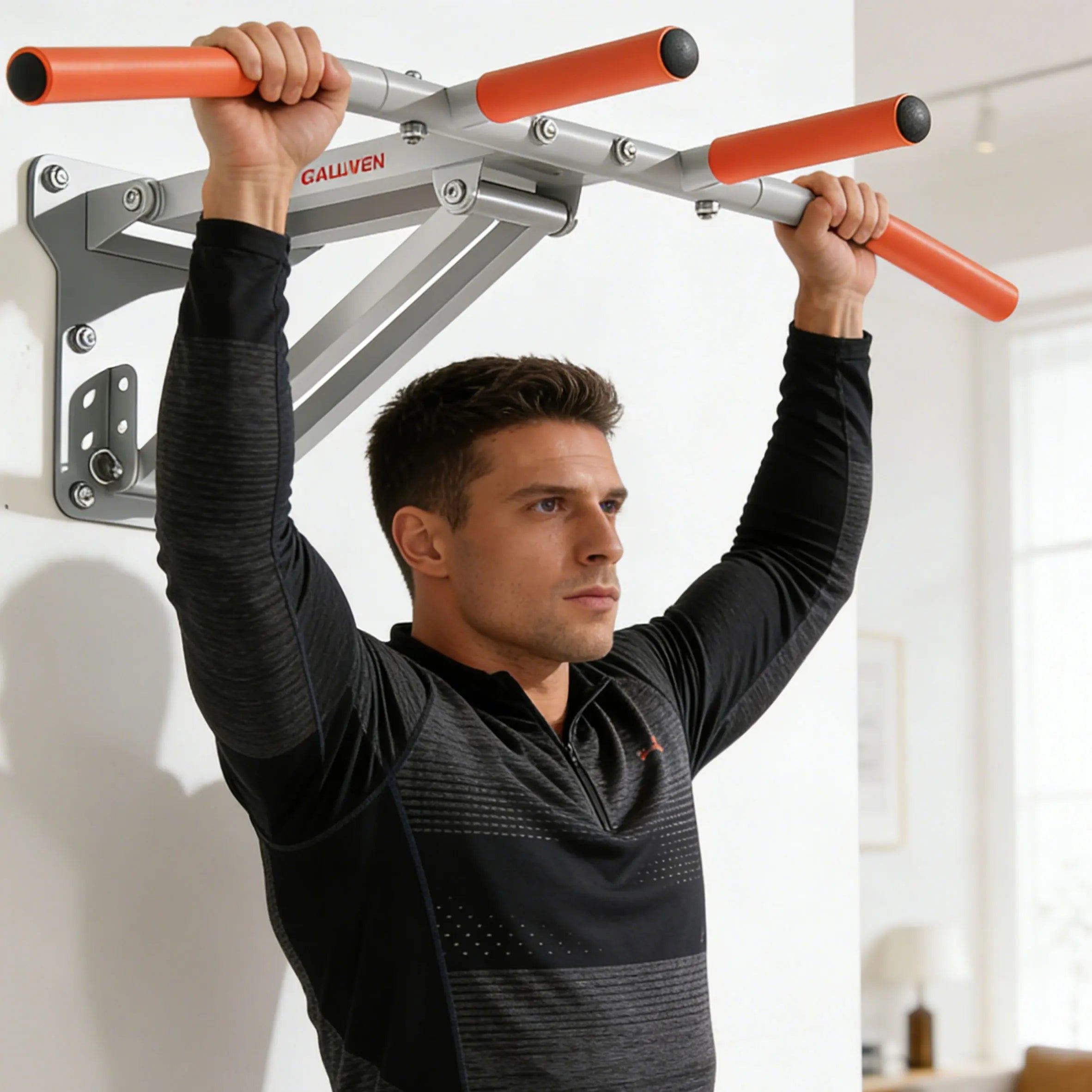 Pull Up Equipment, Home Indoor Horizontal Bar, Perforated Wall, Fixed Wall, Single and Double Bar, Sandbag Holder, Fitness Equip